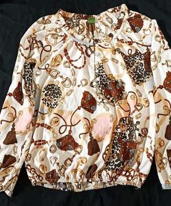 Patterned Long Sleeve Top