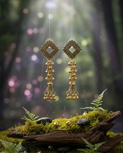 Elegant Gold Ghunghroo Earrings