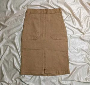 Distressed Denim Mini Skirt