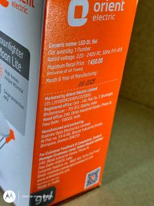 9W Orient Electric Downligh- Cealing LED