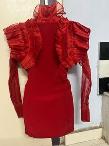 Pintrest Red Ruffle Dress