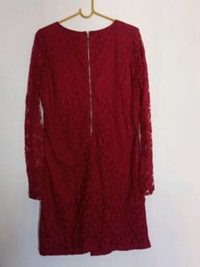 maroon Lace Dress