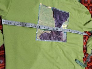 Green Sequin Graphic Hoodie