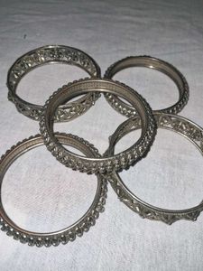 Silver Cap Design Plated Bangles