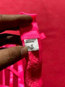 Pink Lace Garter Belt – Size S