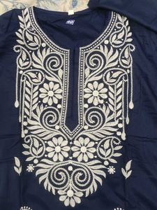 Computer Work Chikkari Short Kurti