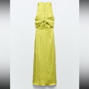 Zara Limited Edition Cutout Slit Midi Dress