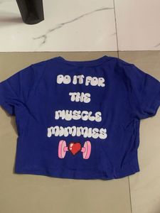 Cute Blue Graphic Tee