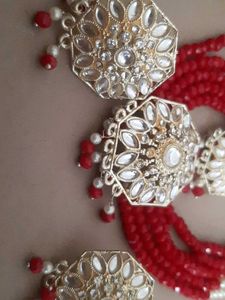 Beaded Full Necklace & Tika Set