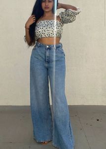 VAIRE Blue Wide Leg Jeans