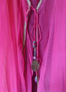 Rani Pink Shrug With Lace Work