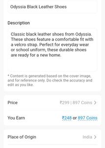 Odyssia Black Leather Shoes