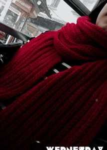 Mikasa scarf red Knit Muffler