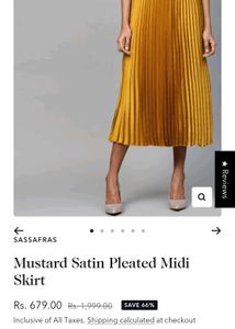 Brand New Sasafras Golden Skirt