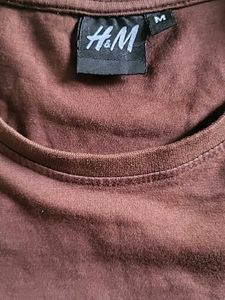 H&amp;M Brown Logo Tee - Size