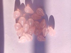 pastel pink drop beads