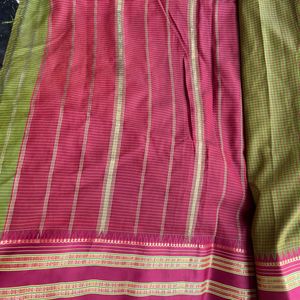 Silk Saree With Small Checks