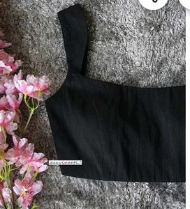 Padded Raw Silk Casual Strappy Blouse