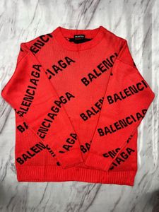Balenciaga Red Knit Sweater