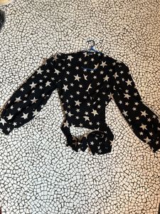 A Starry Wrap Crop Top