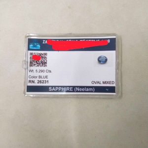 5.290 CTS. Original Blue Sapphire (Neelam/नीलम)