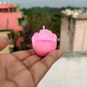 Pink coloured Rose Candle 🌹🕯️