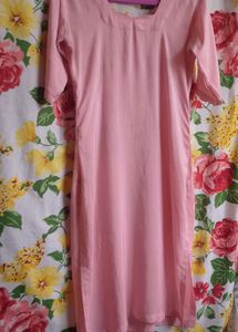 Pink Sweetheart Neck Kurti! 🩷