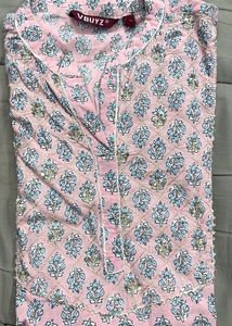 Pink Floral Print Kurti