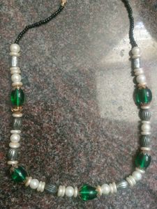 Emerald Beaded Statement Necklace