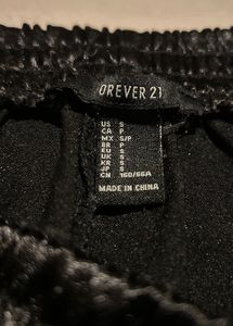 Forever 21 - Satin Black And White Booty Shorts