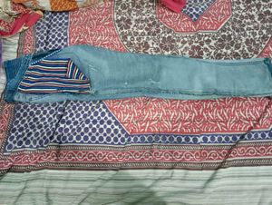 Distressed Blue Jeans