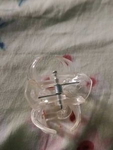 Clear Flower Hair Clip