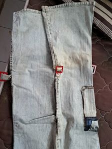 Jeans Brown Tone Patchwork Old Fashioned