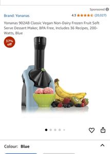 Yonanas The Healthy Desert Maker Unused