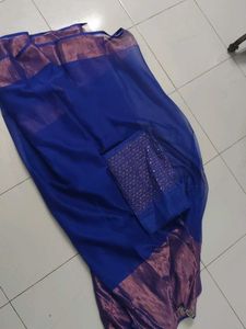 Blue Embellished Saree