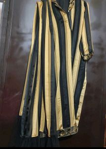 Black &amp; Golden Plazo Suit &amp; Dupatta 42 Bust
