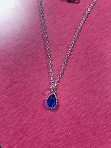 Blue Teardrop Necklace
