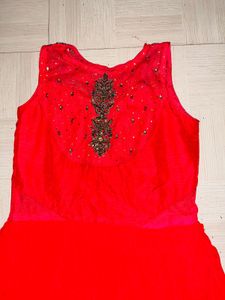 Elegant Crimson Red Evening Gown