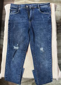 Distressed Denim Jeans