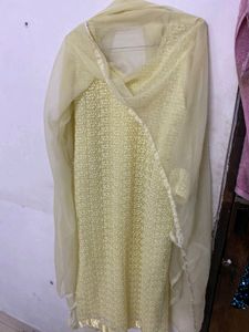 Chikenkari Suit Palazoo With Dupatta 🧡❤️🧡