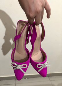 Magenta Heels with Bow