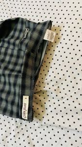 black green check A- line skirt size-S 28 waist