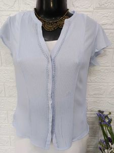 H&amp;M Pale Blue Top
