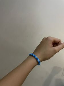 Blue Clay Bead Bracelet