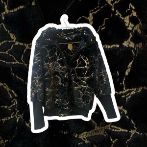 Black Jacket With Gold Stripes