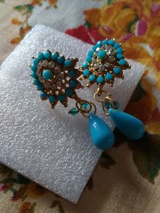 Boho Turquoise Drop Earrings