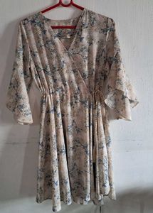 Floral Print Wrap Dress