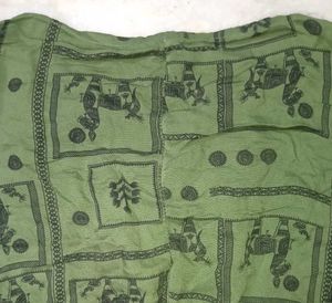 Green Printed Crop Top