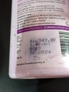 plum onion And Biotin Hair Fall Control Shampoo