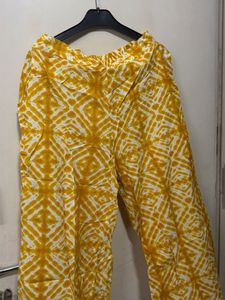 Yellow &amp; White Printed Co Ord set